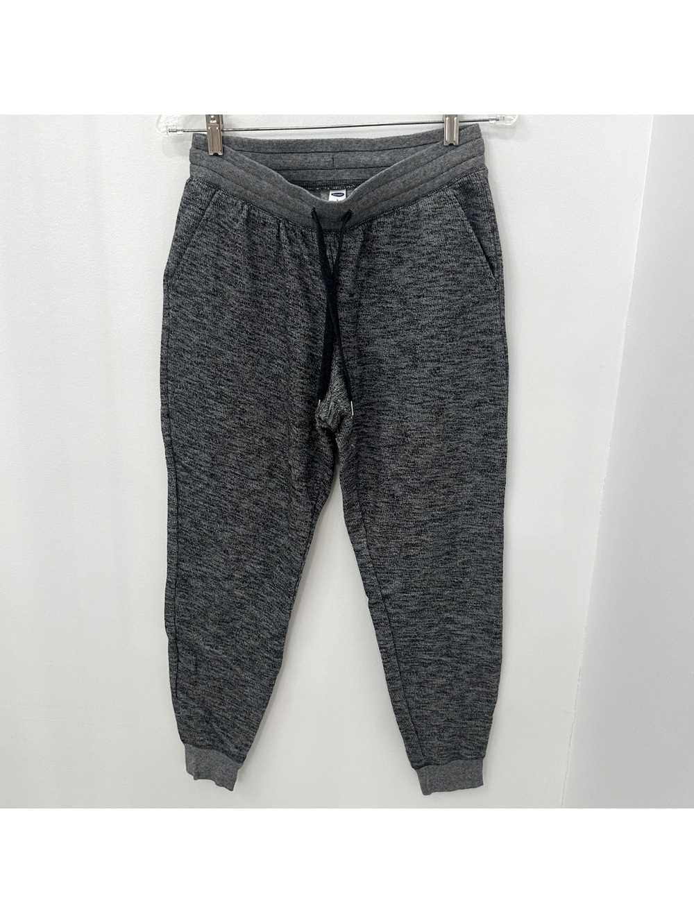 Old Navy Marled Charcoal Gray Fleece Jogger Sweatpants Small